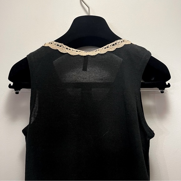 Crochet Black Tunic Tank - Picture 4 of 5